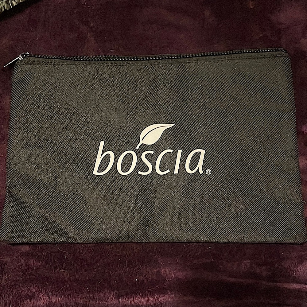Boscia Large Canvas Waterproof Zippered Storage Pouch
